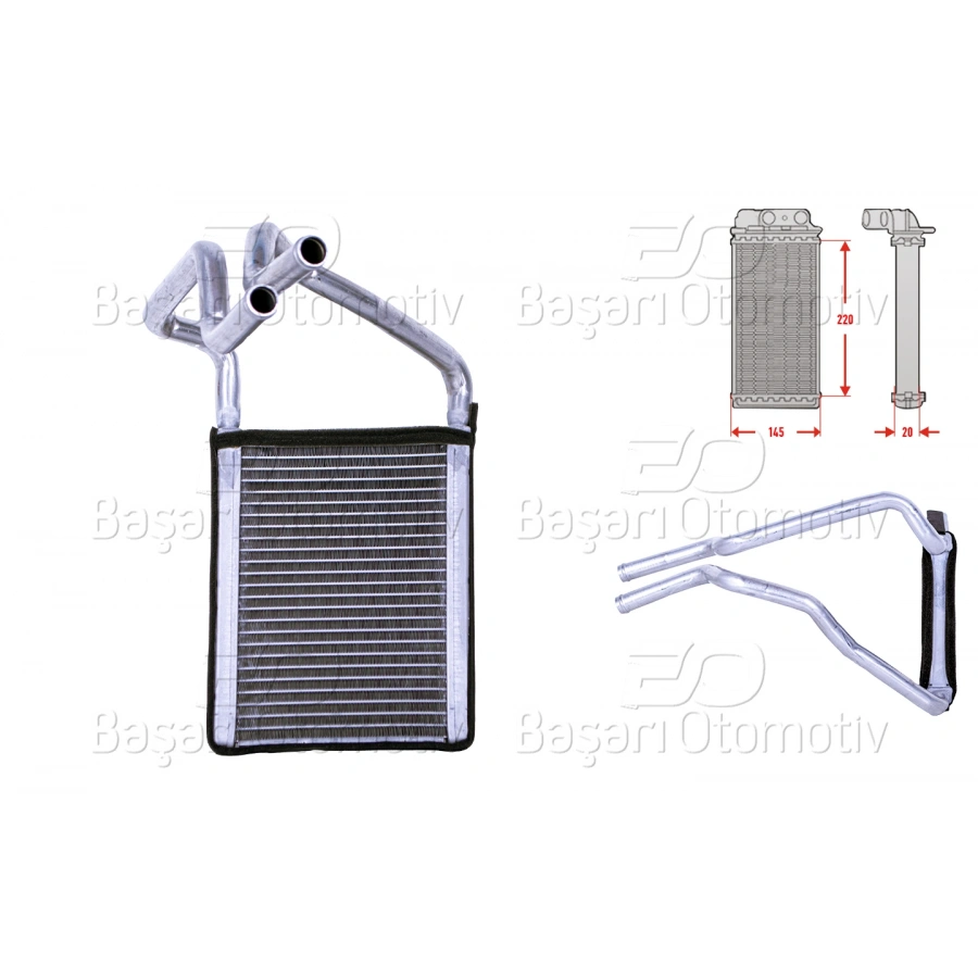 KALORIFER RADYATORU BRAZING 220X145 MM HYUNDAI IX35 KIA SPORTAGE 01 >