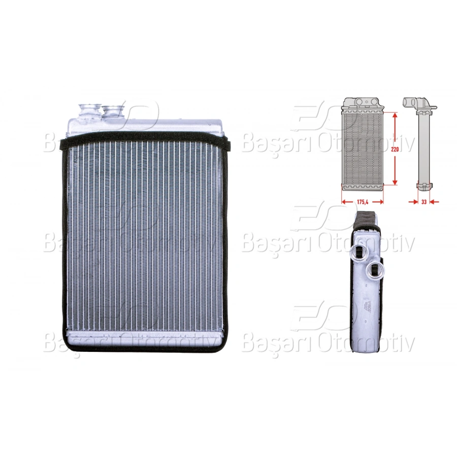 KALORIFER RADYATORU BRAZING 220X180 MM AUDI A4 A5 Q5 1.8 TFSI 2.0 TSI 2.0 TFSI 2.0 TDI 2.7 TDI 3.0 TDI 07 >