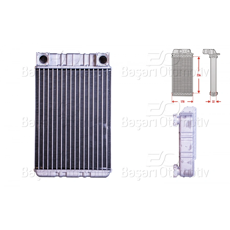KALORIFER RADYATORU BRAZING 235X180 MM MERCEDES-BENZ C CLASS C180 200 220 230 240 280 CLC CLK SL 280 350 500 600 2000>