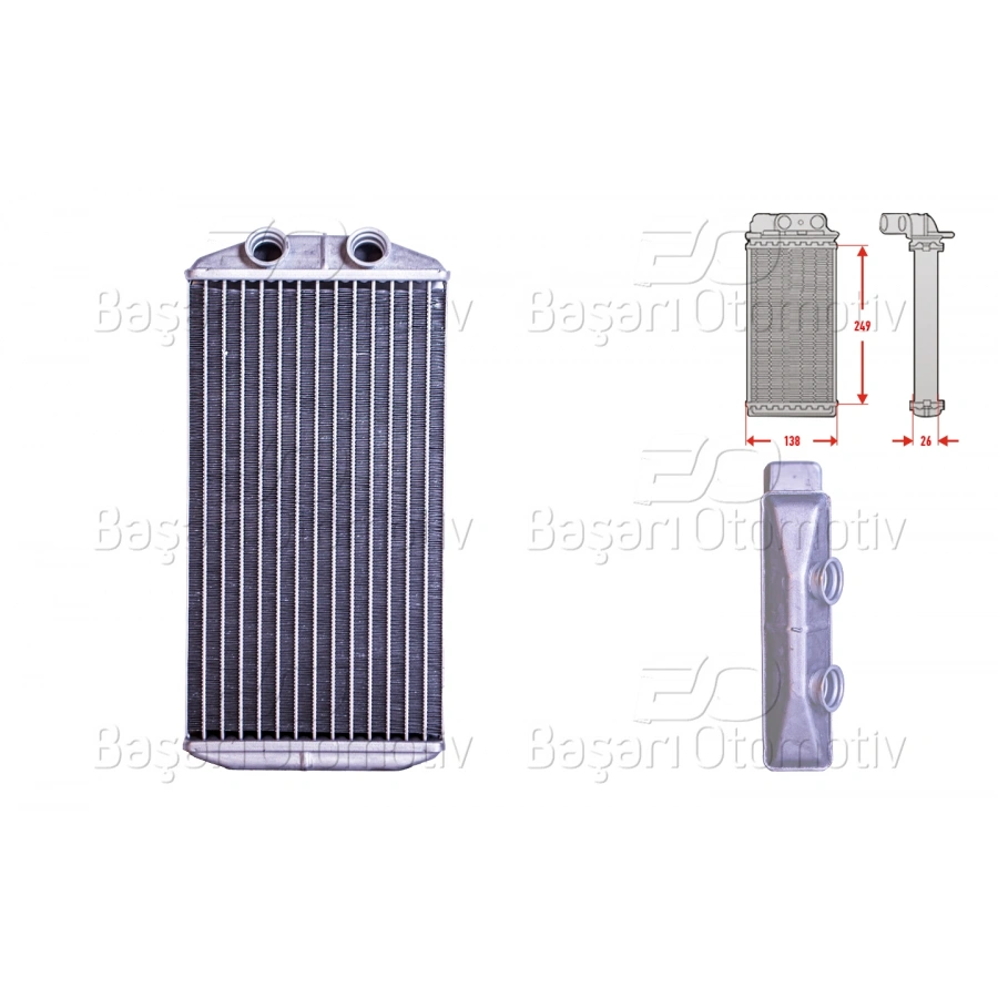 KALORIFER RADYATORU BRAZING 267X131 MM PEUGEOT P301 1.6 HDI 12 >