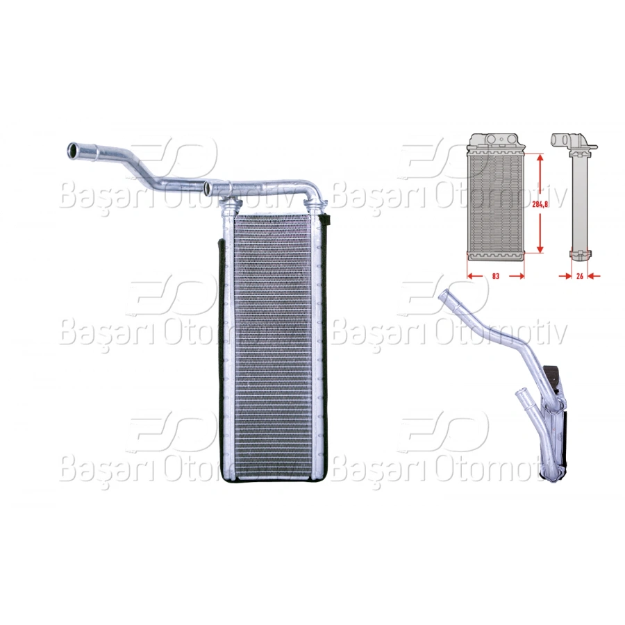 KALORIFER RADYATORU BRAZING 278X84 MM MITSUBISHI FUSO CANTER EURO 5 13-17