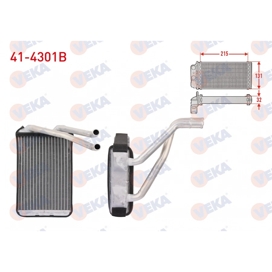 KALORIFER RADYATORU BRAZING (4.5mm fin) TOYOTA COROLLA (_E10_) 1.3i AE101 1992-1997