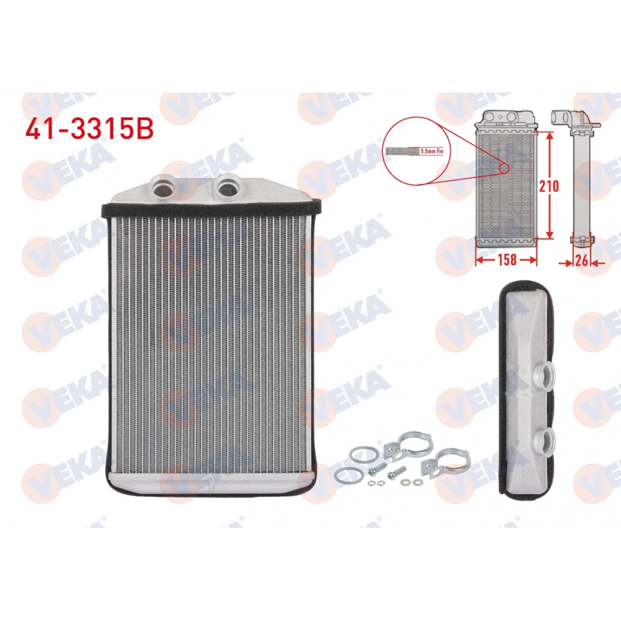 KALORIFER RADYATORU BRAZING (4mm fin) RENAULT MASTER III (FV) 2.3 DCI 2010-