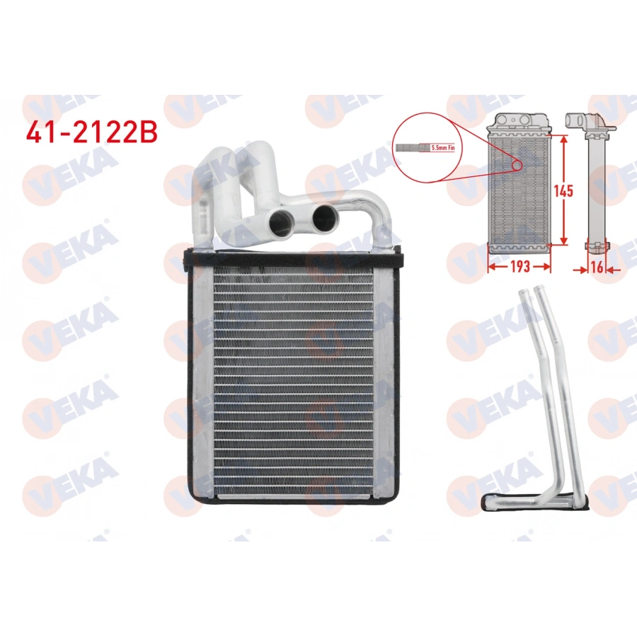 KALORIFER RADYATORU BRAZING (5.5mm fin) HYUNDAI I20 1.4 CRDI 2008-2015