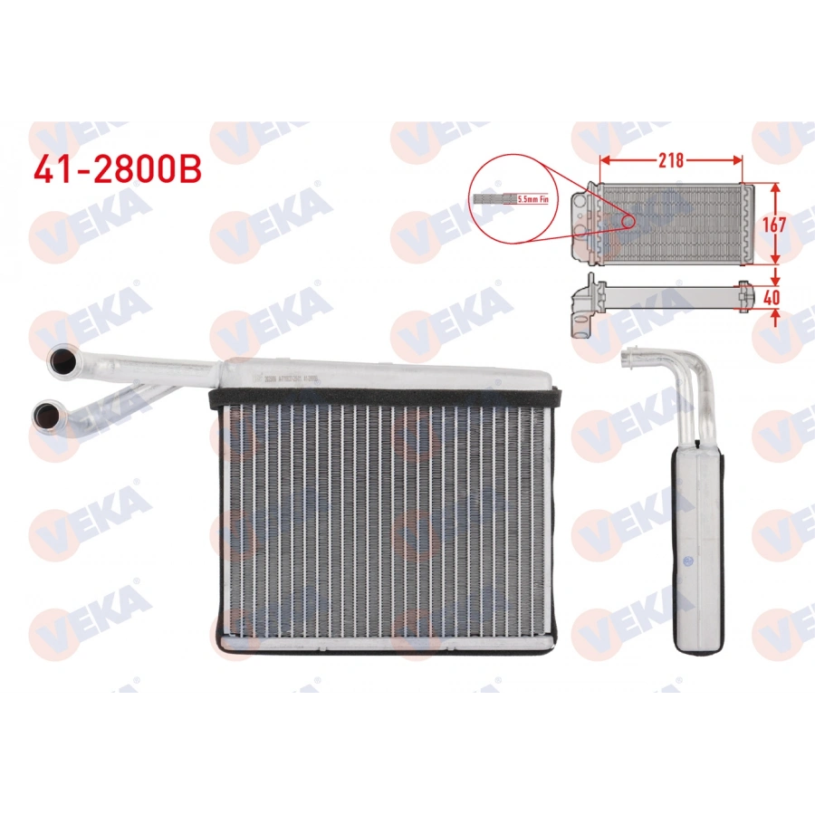 KALORIFER RADYATORU BRAZING (5.5mm fin) MERCEDES SPRINTER 3T (909) 308 CDI 2013-