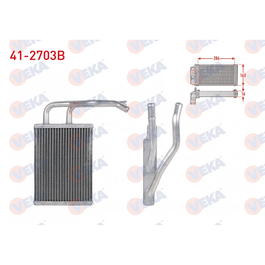 KALORIFER RADYATORU BRAZING (5.5mm fin) MAZDA 6 (GG,GY) 2.0i 2002-2007