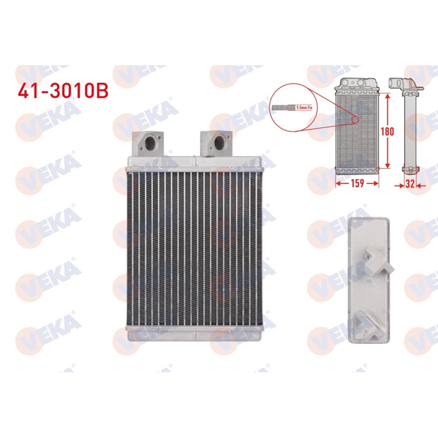 KALORIFER RADYATORU BRAZING (5.5mm fin) MITSUBISHI L200 (K7T,K6T) 2.5 TD 1996-2006