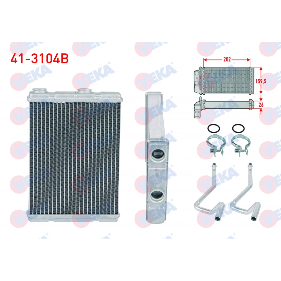 KALORIFER RADYATORU BRAZING (5.5mm fin) NISSAN QASHQAI (J11) 1.2 DIG-T - 1.5 DCI - 1.6 DCI - 1.6 DIG-T 2014-