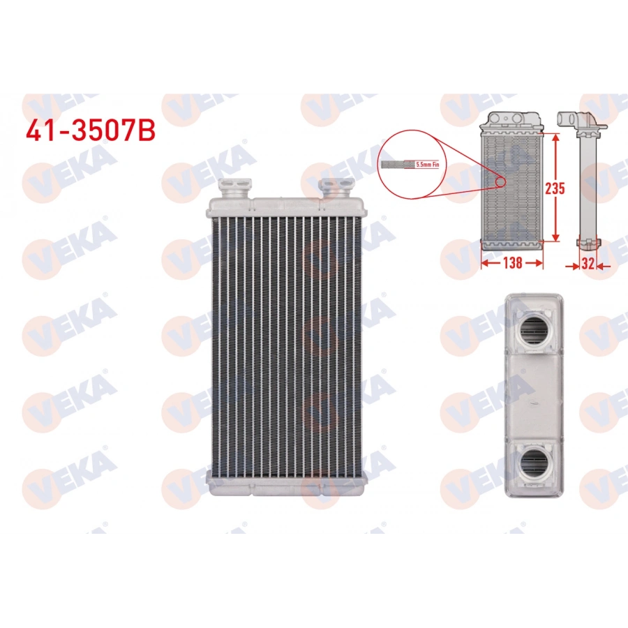 KALORIFER RADYATORU BRAZING (5.5mm fin) RENAULT MASTER II (FD) 2.5 DCI 2003-2010