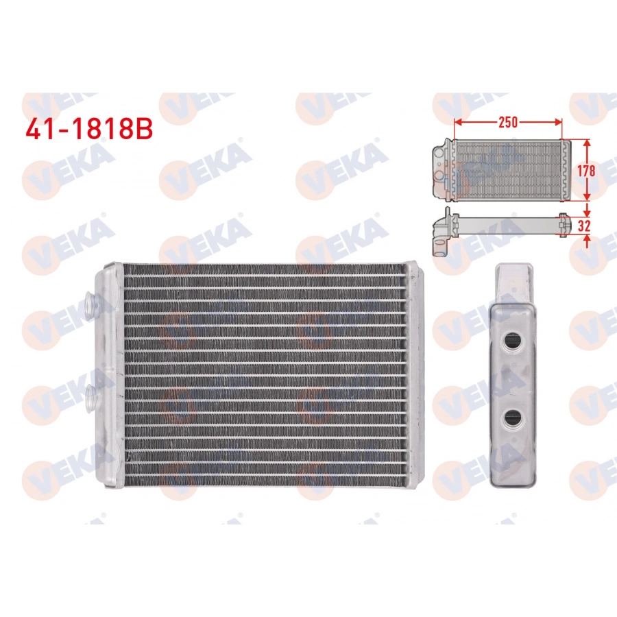 KALORIFER RADYATORU BRAZING CITROEN C8 2.0 HDI 02-/ JUMPY 1.6 HDI - 2.0 HDI 07-16/ FIAT SCUDO 1.6 D MJT - 2.0 MJT 07-/ PEUGEOT 807 2.0 HDI 02-06/ EXPERT 1.6 HDI - 2.0 HDI 07-