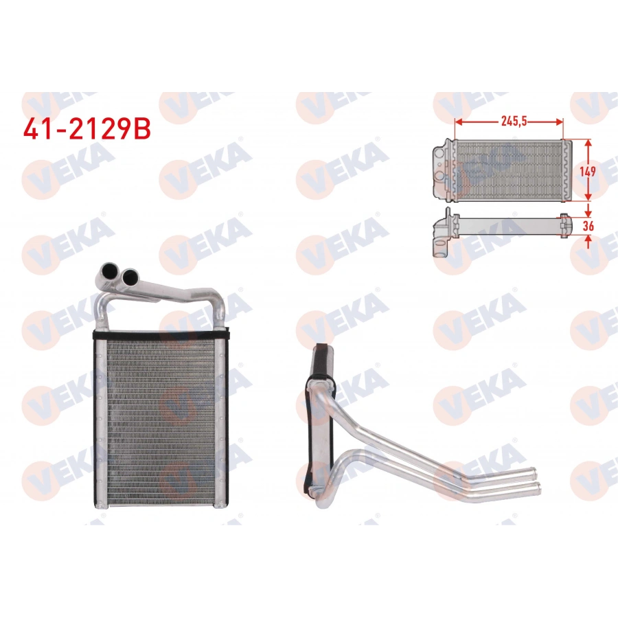 KALORIFER RADYATORU BRAZING HYUNDAI SANTA FE III (DM, DMA) 2.0 CRDI - 2.2 CRDI 2012-