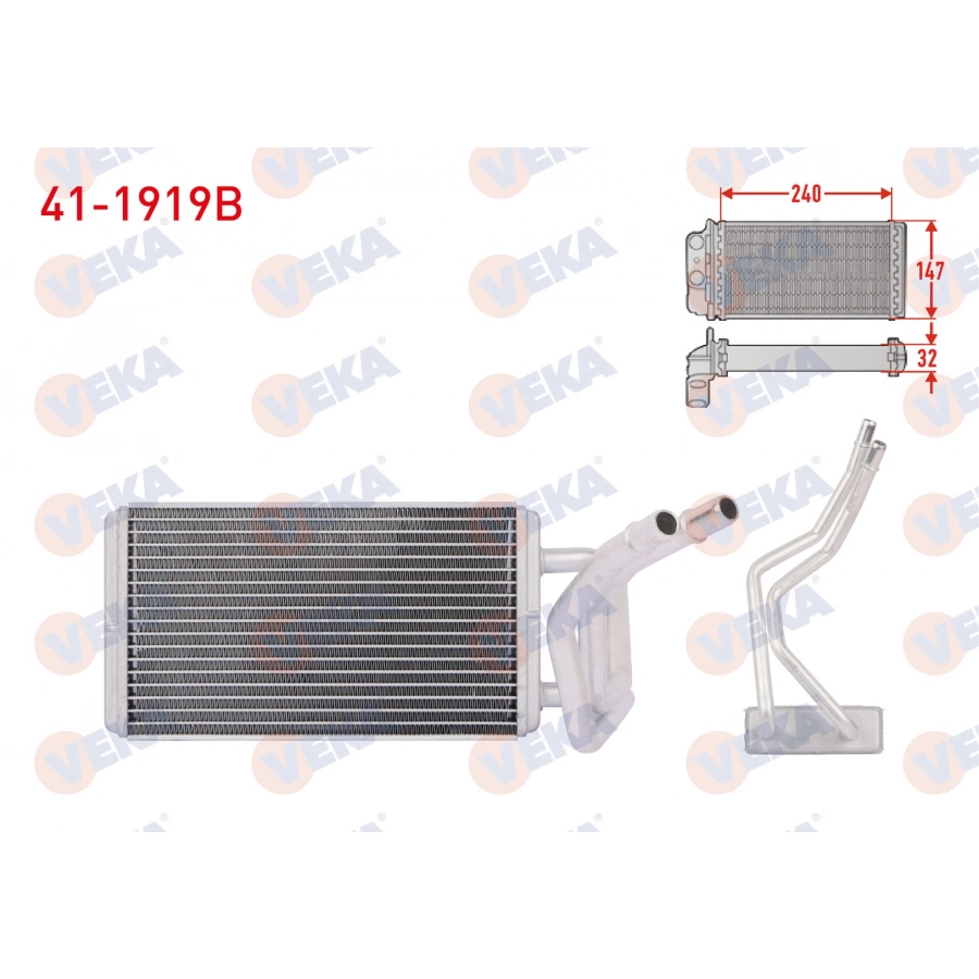 KALORIFER RADYATORU BRAZING (KLIMALI) FORD TRANSIT (V184, V347) 2001-2013 / MONDEO 1992-2007