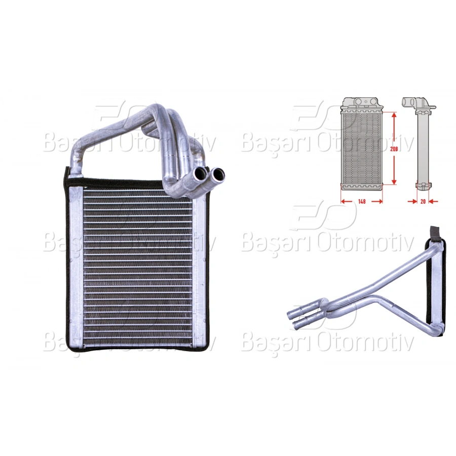 KALORIFER RADYATORU BRAZING MT-AT 148X208X18 HYUNDAI TUCSON 2.0 CRDI KIA SPORTAGE 2.0 CRDI 2.7 V6 4WD 04 >