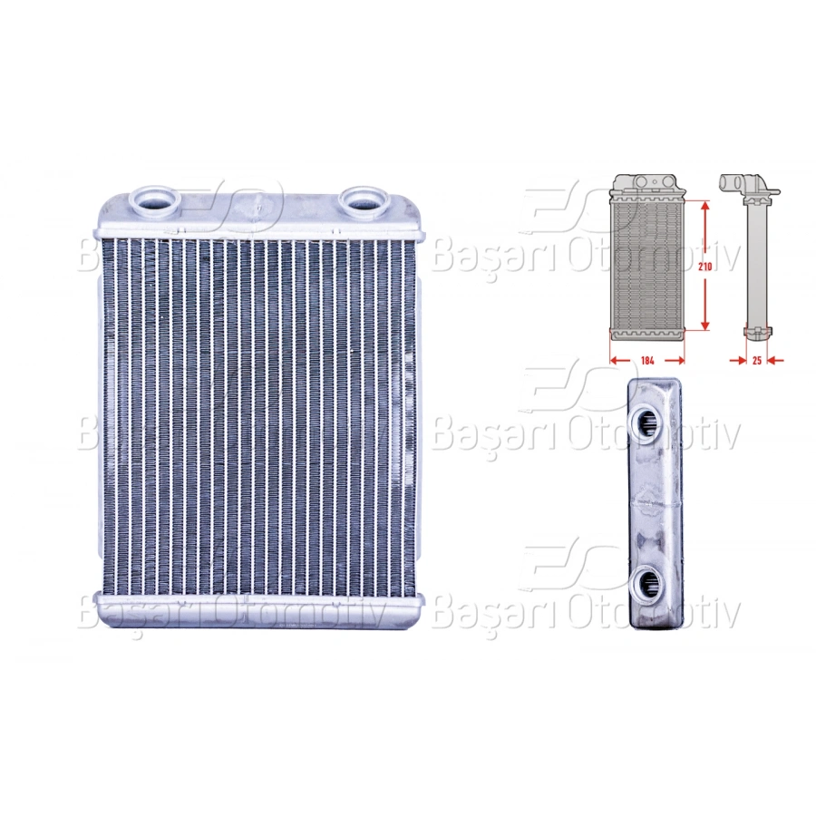 KALORIFER RADYATORU BRAZING MT-AT 210X184X25 MM RENAULT ESPACE 4 2.0 DCI LAGUNA 2 1.8 16V 1.9 DCI 2.0 DCI 2.2 DCI 2001>