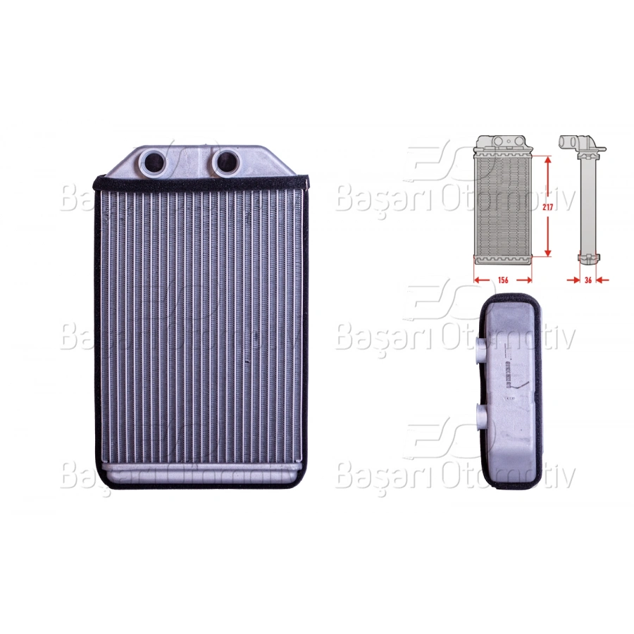 KALORIFER RADYATORU BRAZING MT-AT 217X156 MM AUDI A6 1.8 T1.9 TDI 2.4 QUATTRO 2.7 T2.8 3.7 4.2 97 >