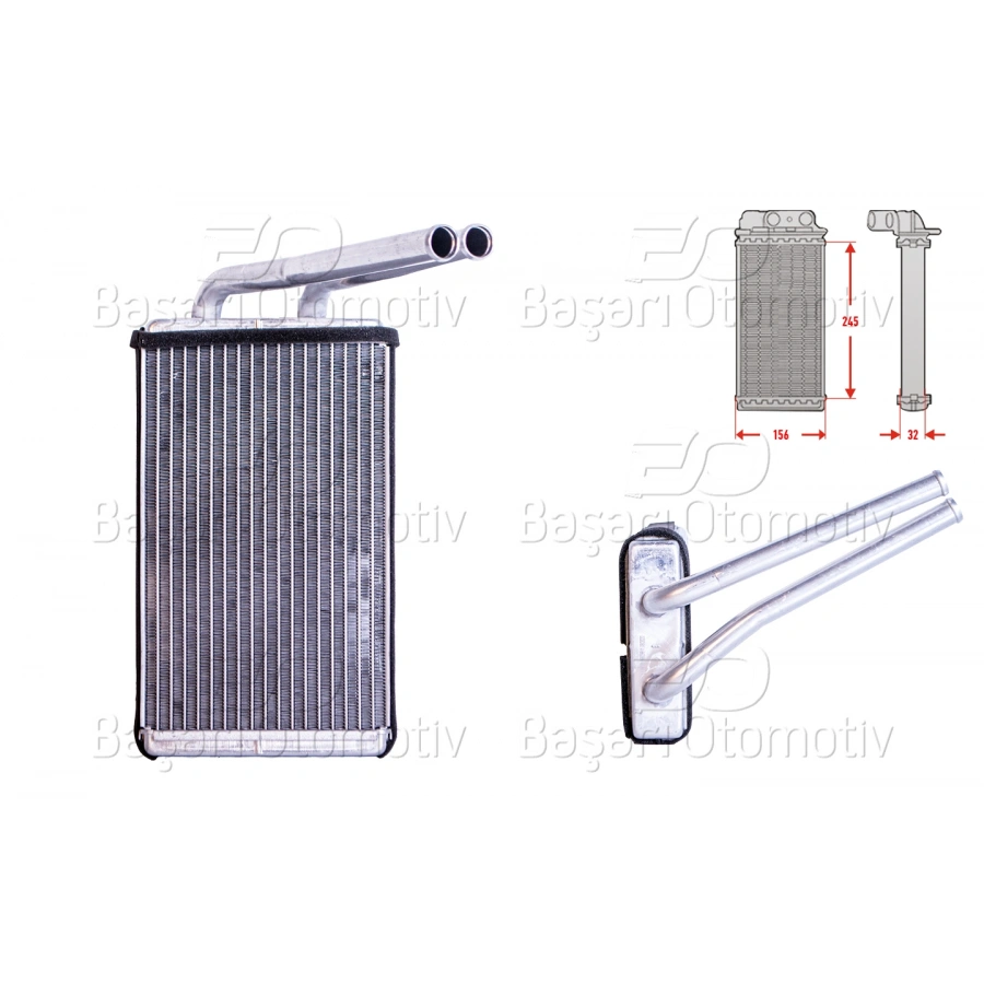 KALORIFER RADYATORU BRAZING MT-AT 245X156X32 MM CHEVROLET CAPTIVA 2.0 D 2.4 3.0 3.2 OPEL ANTARA 2.0 CDTI 2.4 3.2 V6 06 >