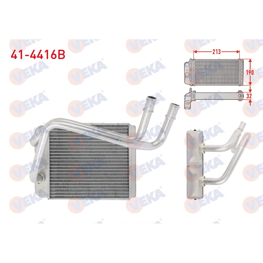 KALORIFER RADYATORU BRAZING VOLKSWAGEN TRANSPORTER V 1.9 TDI - 2.0 TDI 2003-2011 / TRANSPORTER VI 2.0 TDI 2015-