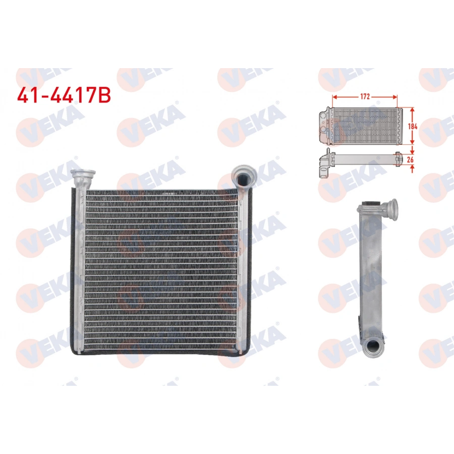 KALORIFER RADYATORU BRAZING VW GOLF VII 1.4 TSI - 1.6 TDI 2012-/ PASSAT 1.6 TDI 2014-/ T-ROC 1.5 TSI 2017-/ AUDI A3 1.6 TDI 2012-/ SEAT ATECA 1.4 TSI 2016-/ LEON 1.4 TSI 2012-