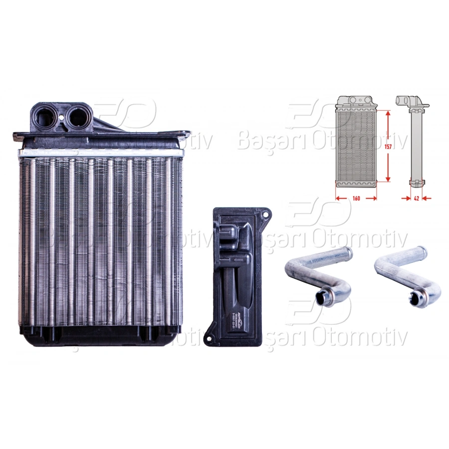 KALORIFER RADYATORU MEKANIK 160X152 MM VW CRAFTER 30-35 (2E_) 2.5TDI 06-13 MERCEDES-BENZ SPRINTER 3,5-T (B906) 316CDI 11- 315CDI 06-09