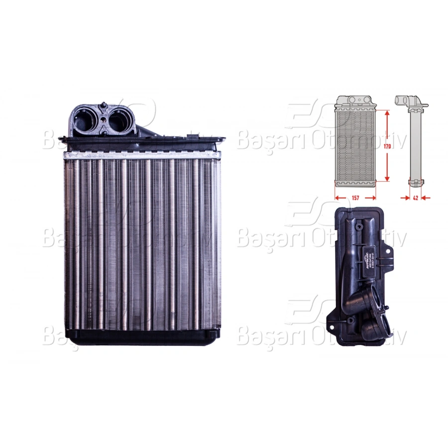 KALORIFER RADYATORU MEKANIK 181X152 MM DACIA SANDERO DUSTER LOGAN 1.2 1.5 DCI 1.6 16V2 004>
