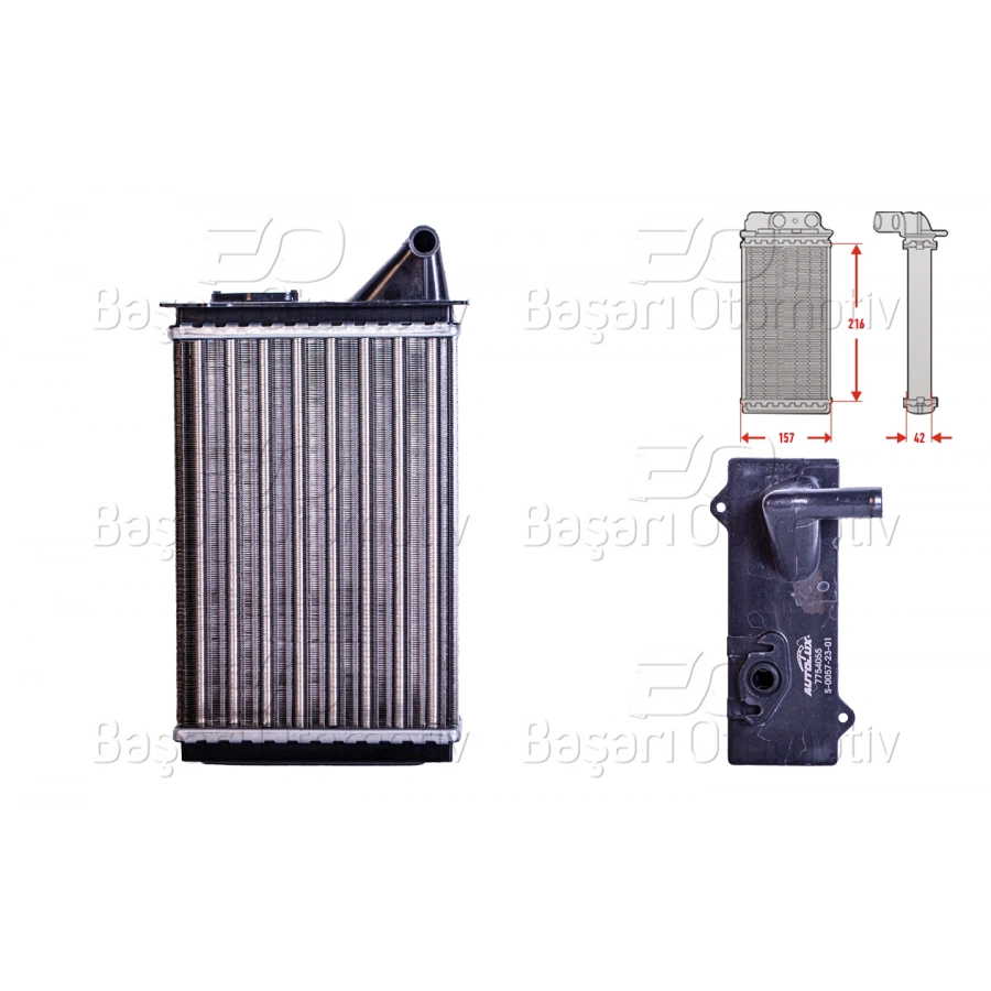 KALORIFER RADYATORU MEKANIK 216X157 MM FIAT UNO 70 1988 >