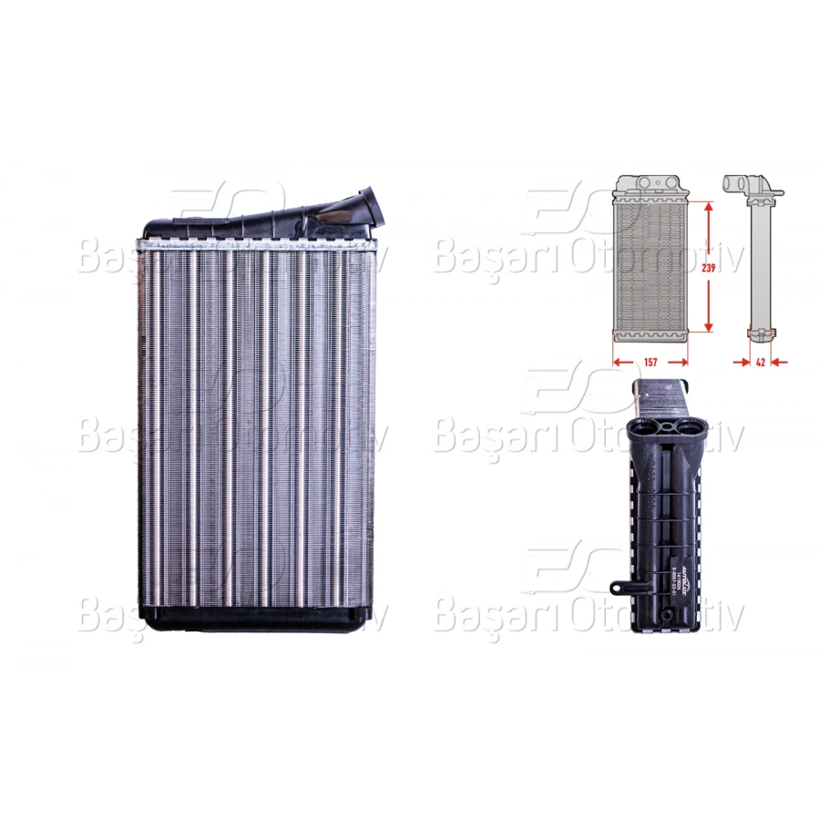 KALORIFER RADYATORU MEKANIK 234X136 MM OPEL OMEGA B (V94) 2.5 TD 94-03- 2.0 94-00 OMEGA B SW (V94) 2.5 TD 94-03- 2.0 94-00