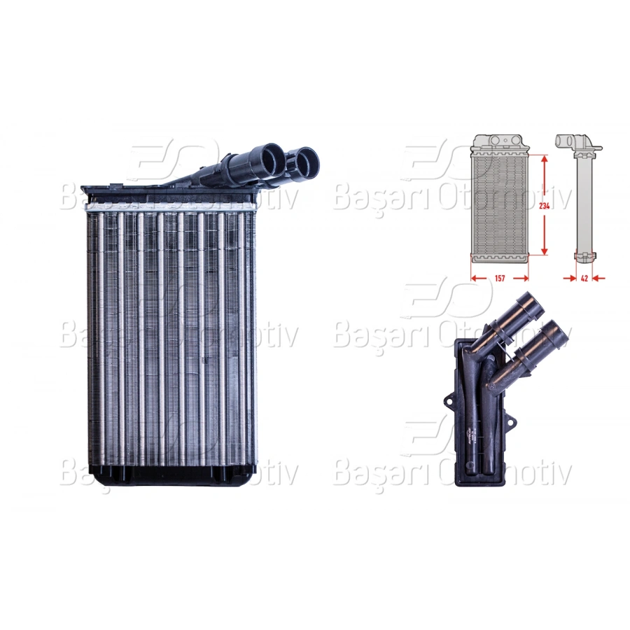 KALORIFER RADYATORU MEKANIK 234X152 MM PEUGEOT 306 PARTNER BERLINGO X SARA 94 >