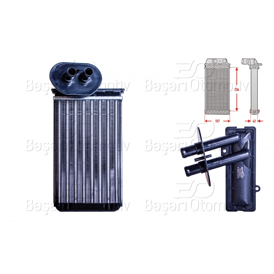 KALORIFER RADYATORU MEKANIK 235X157 MM VW T4 WITH CONDITIONERMECHANICAL