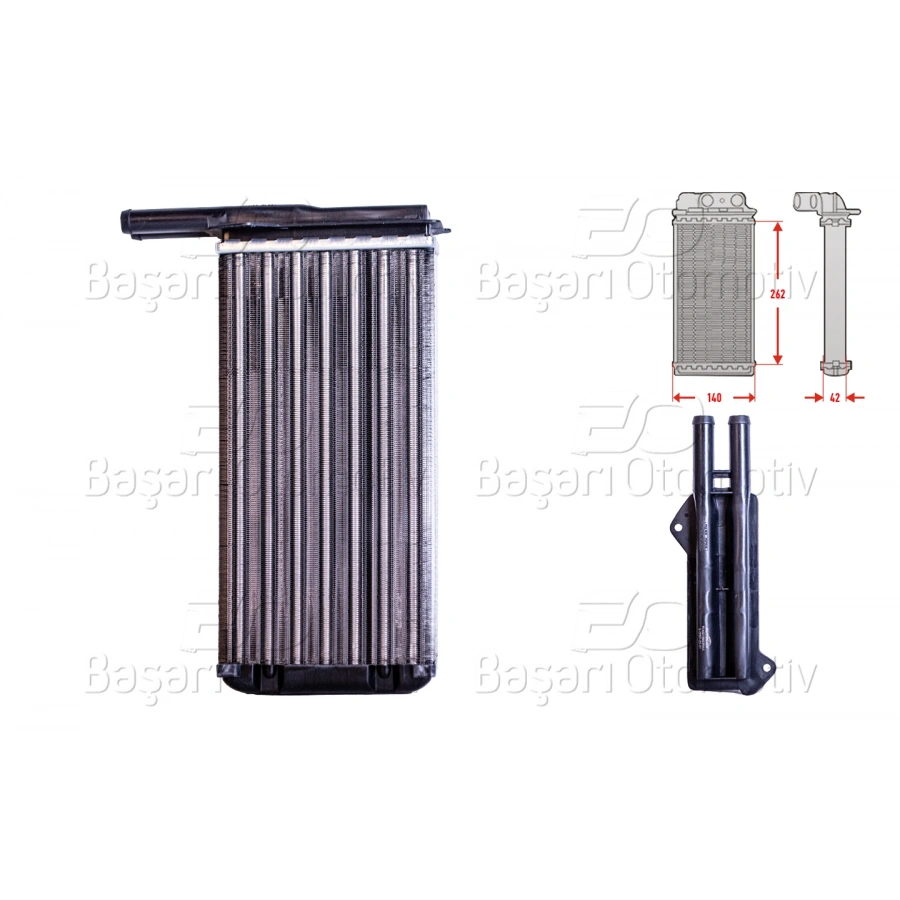 KALORIFER RADYATORU MEKANIK 242X132 MM FORD ESCORT 5 (AAL, ABL) 1.6 i 16V 92-95 ESCORT 6 Sedan (GAL, AFL) 1.6 i 16V 95-99 ESCORT CLASSIC (AAL, ABL) 1.6 16V 98-00