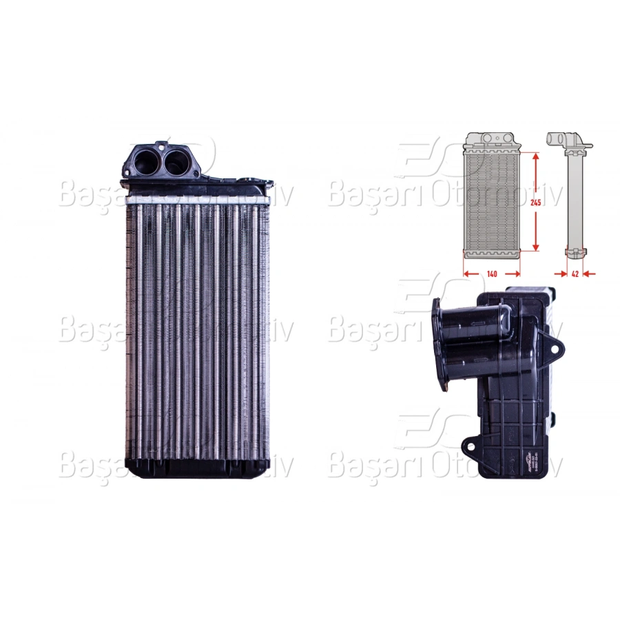KALORIFER RADYATORU MEKANIK 245X140 MM CITROEN XSARA 1.6 1.8 2.0 16V 1999-2010