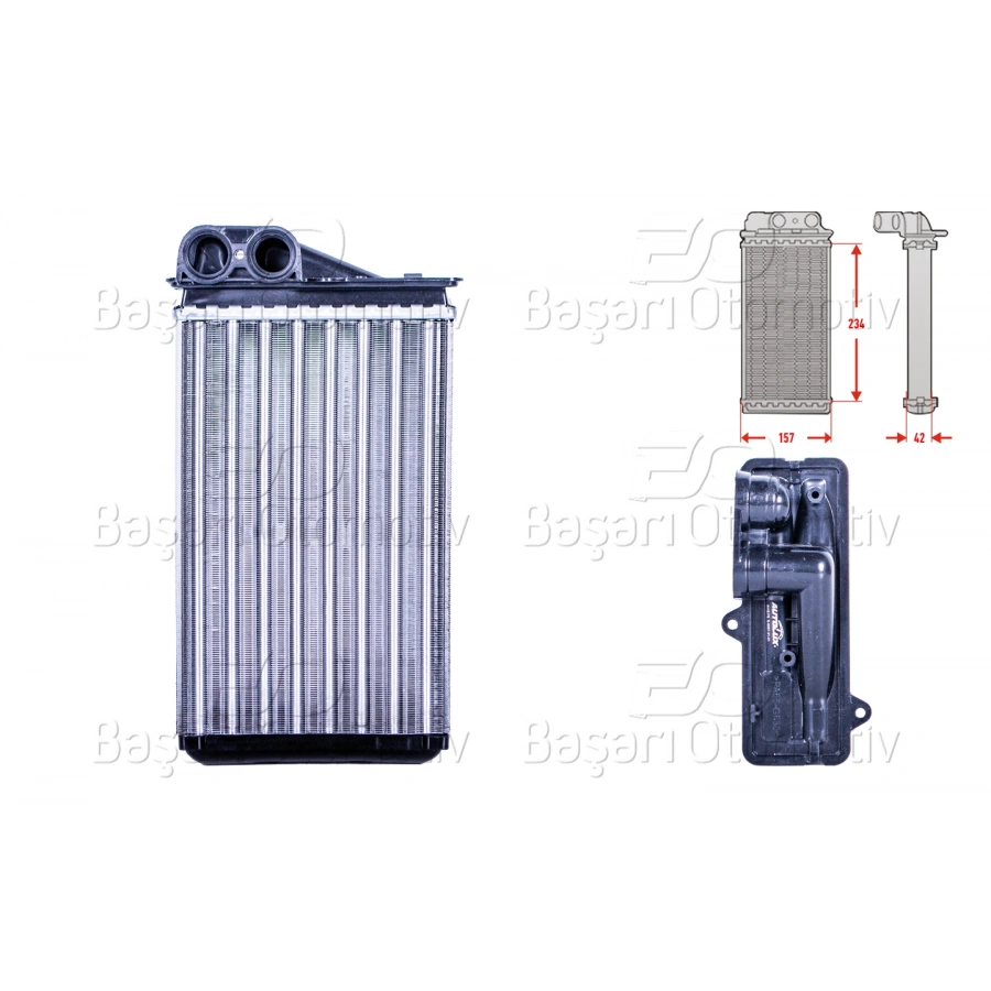 KALORIFER RADYATORU MEKANIK MT-AT 234X157X42 MM PEUGEOT207 1.4 1.6HDI 16V 1.6T2006-2013