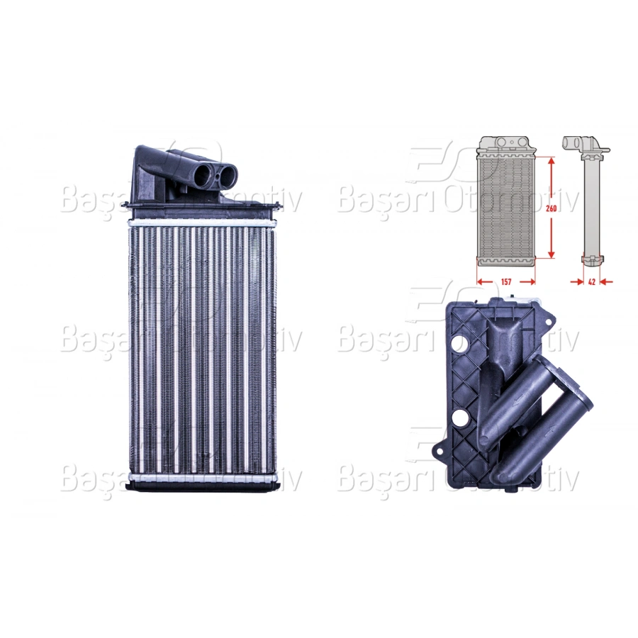 KALORIFER RADYATORU MEKANIK MT-AT 260X157 MM RENAULT LAGUNA 1.6 1.8 16V 1.9DCI 1.9DTI 95-07 ESPACE 2.0DCI 06 >