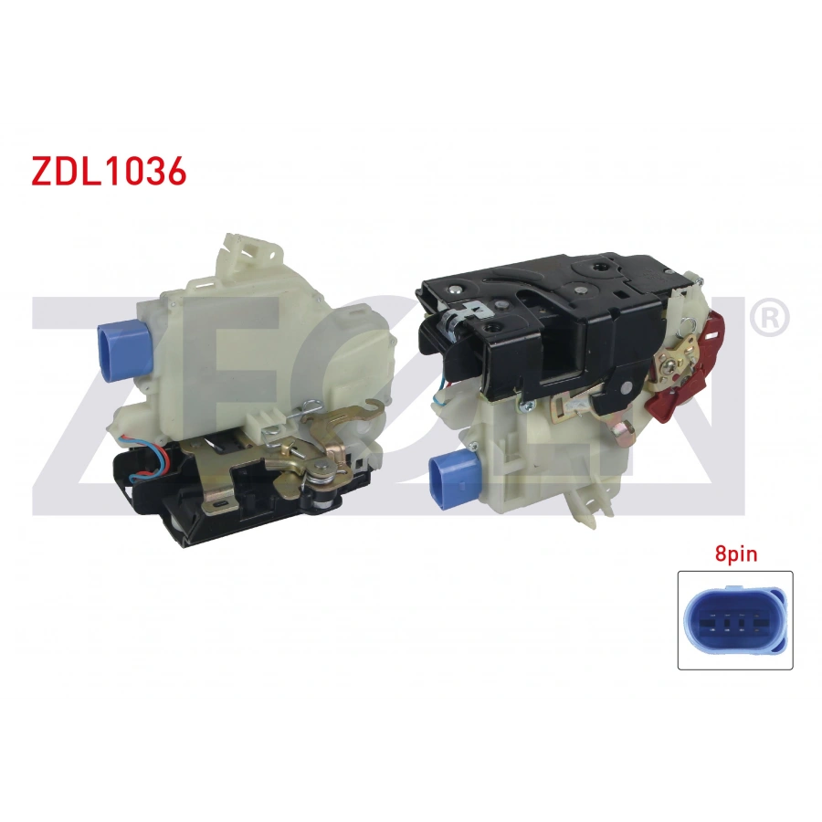 KAPI KILIDI MOTORLU SOL ON 8 PIN VOLKSWAGEN CADDY III - GOLF V - VI - JETTA III 2004-2015