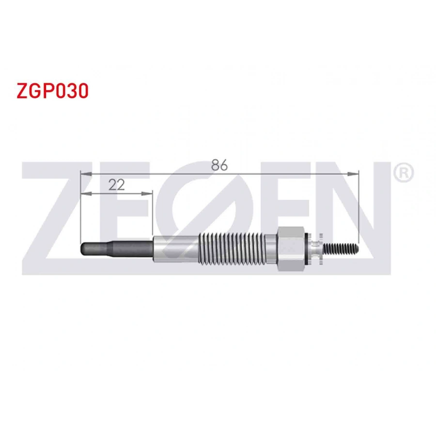 KIZDIRMA BUJI 10,5V KIA BESTA 2.2D 1993-2003 / MAZDA E 2200 (SR2) 2.2D 1984-2004 / MAZDA 626 III (GD) 2.0D 1987-1992