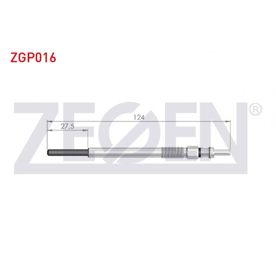 KIZDIRMA BUJI 11V 124mm CITROEN BERLINGO 1.6HDI 2008- / NEMO 1.4 HDI 2007- / PARTNER 1.6HDI 2008- / BIPPER (AA) 1.4HDI 2008- (DV4TED-DV6TED)