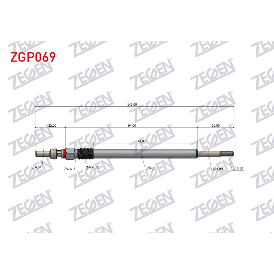 KIZDIRMA BUJI 5V FORD FOCUS 1.5 TDCi EURO 6 2017- / CONNECT 2017- / KUGA III 2019- / PUMA 2019- / PEUGEOT 2008 / 208 / 3008 II / 301 / 308 II / 5008