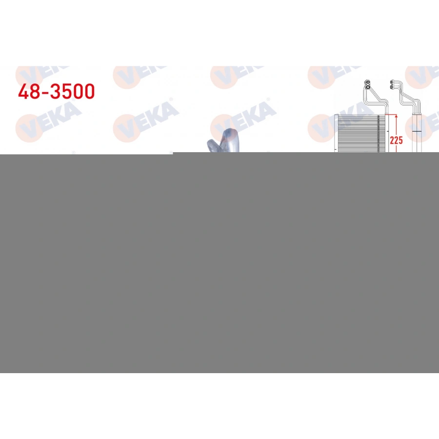 KLIMA EVAPORATORU BORULU 225X210X38 RENAULT CLIO IV 1.5 DCI - 1.6 - 1.2 2012-/ DACIA LOGAN II 1.5 DCI 2012-/ LODGY 1.5 DCI 2012-/ SANDERO II 1.5 DCI 2013-