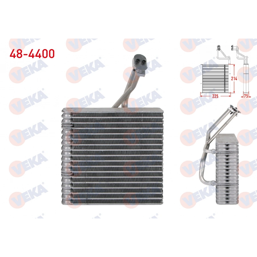 KLIMA EVAPORATORU BORULU 225X214X75 VW GOLF IV (1J1) 1.4i 16v - 1.6i 16v - 1.9 TDI 97-05/ BORA (1J2) 1.6i 98-05/ A3 (8L1) 1.6 - 1.8 - 1.9 TDI 96-03/ LEON (1M1) 1.6 - 1.8 - 1.9 TDI 99-2006
