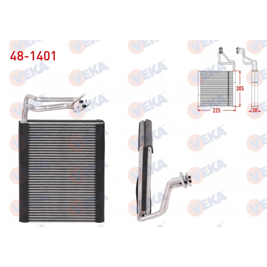 KLIMA EVAPORATORU BORULU 225X305X38 BMW 3 (F30) 2013-2018 / 1 (F20) 2011-2019 / 2 (F22) 2013-2018 / 4 (F36) 2013-2019