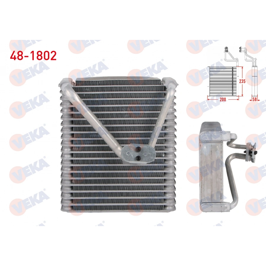 KLIMA EVAPORATORU BORULU 235X200X58 FIAT DOBLO (119,223) 1.3 MJT - 1.9 MJT - 1.4 2001-2010