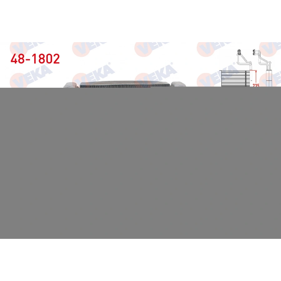 KLIMA EVAPORATORU BORULU 235X200X58 FIAT DOBLO (119,223) 1.3 MJT - 1.9 MJT - 1.4 2001-2010