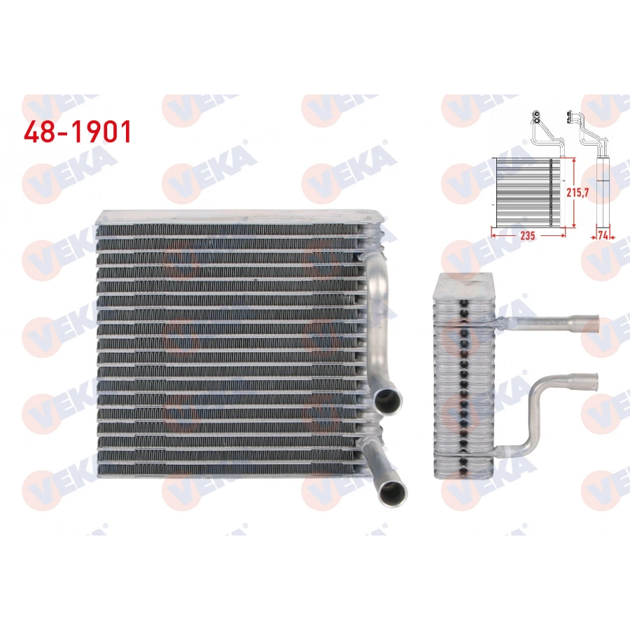 KLIMA EVAPORATORU BORULU 235X215,7X74 FORD FOCUS 1.6i 16v - 1.8 TDCI -1.8i 16v - 2.0i 16v - 1998-2004 / TOURNEO CONNECT 1.8 TDCI 2002-2013 / TRANSIT CONNECT 1.8 TDCI 2002-2014