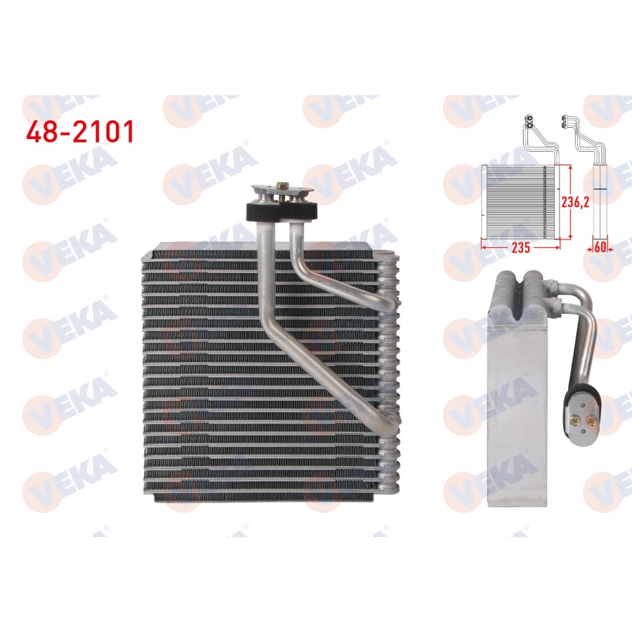 KLIMA EVAPORATORU BORULU 236,2X235X60 HYUNDAI ACCENT II 2000-2005
