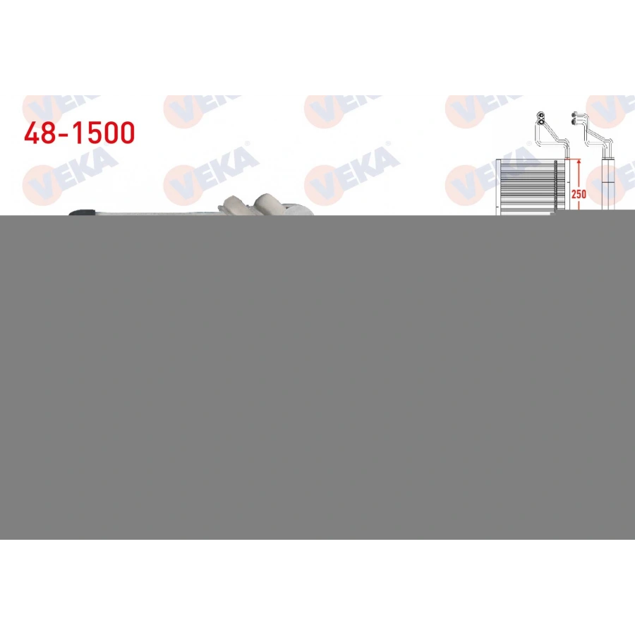 KLIMA EVAPORATORU BORULU 250X205X38 CITROEN C-ELYSEE 1.6 HDI - 1.6 VTI 2012- / PEUGEOT 301 1.6 HDI - 1.6 VTI 2012-