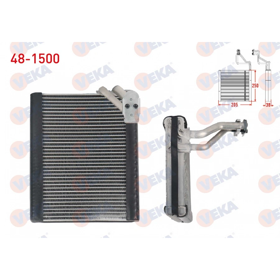 KLIMA EVAPORATORU BORULU 250X205X38 CITROEN C-ELYSEE 1.6 HDI - 1.6 VTI 2012- / PEUGEOT 301 1.6 HDI - 1.6 VTI 2012-