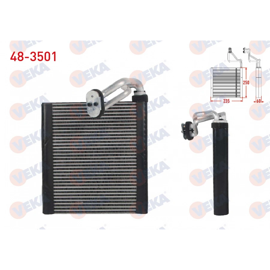 KLIMA EVAPORATORU BORULU 250X235X38 RENAULT FLUENCE 1.6 16v - 1.5 DCI 2011-2016 / MEGANE III 1.6 16v - 1.5 DCI 2011-2016