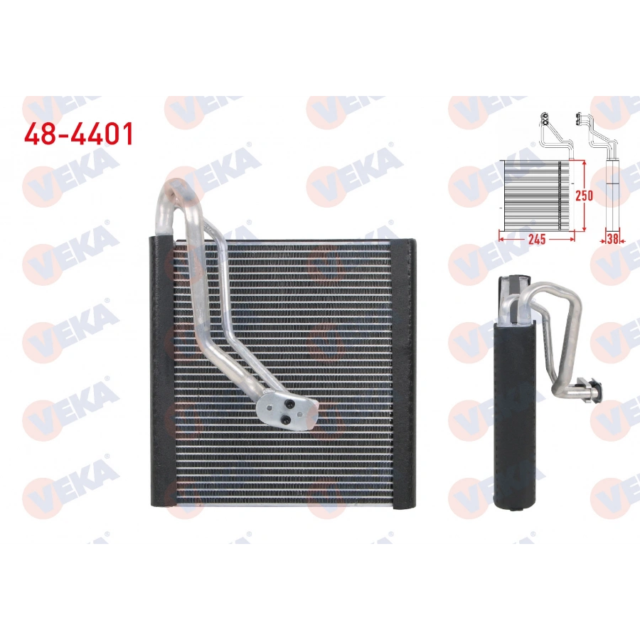 KLIMA EVAPORATORU BORULU 250X245X38 VW GOLF VII 12-/ PASSAT 14-/ TIGUAN - T-ROC 16-/ AUDI A3 12-/ Q2 - Q3 16-/ SEAT LEON 12-/ ATECA 16-/ SKODA OCTAVIA III 12-/ SUPERB III - KODIAQ - KAROQ 15-