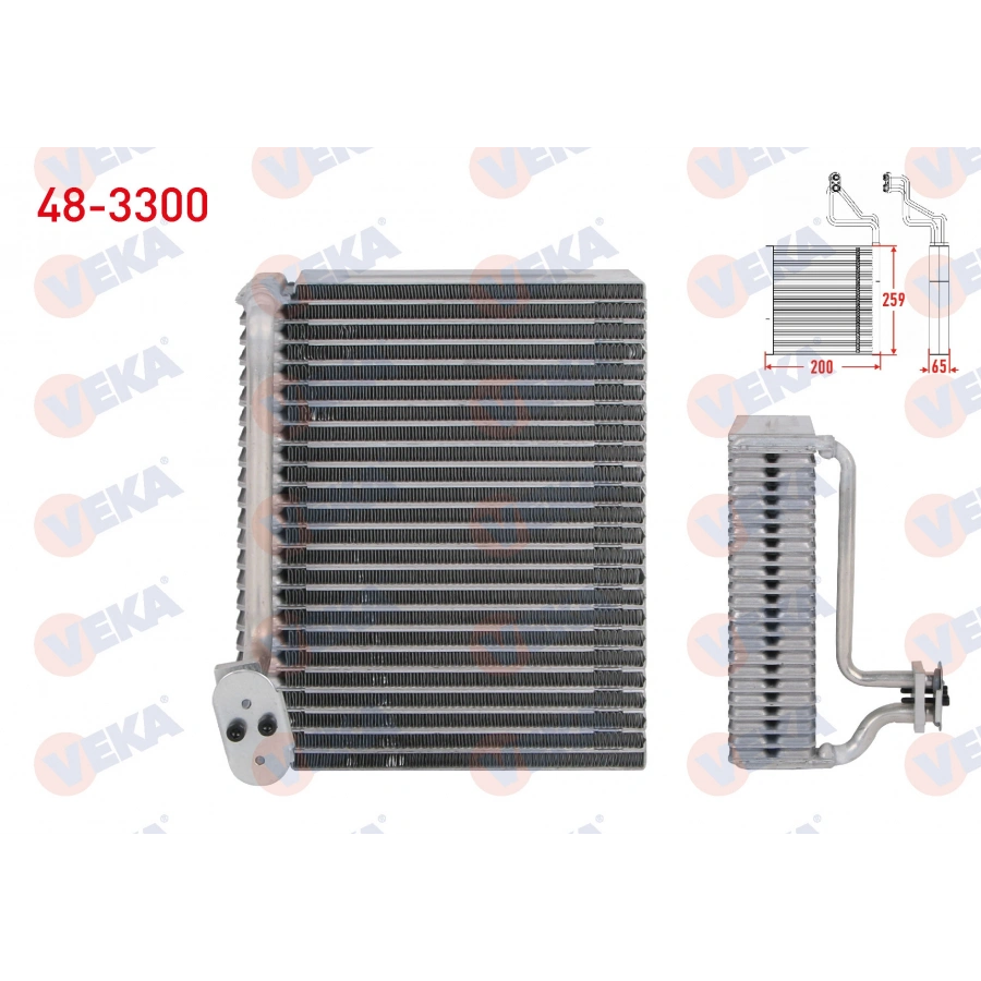 KLIMA EVAPORATORU BORULU 259X200X65 PEUGEOT 206 (2A/C) 1.4i 16v - 1.6i 16v - 1.6 HDI 1998-2006