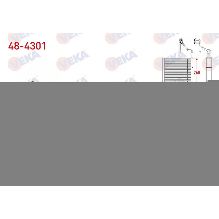 KLIMA EVAPORATORU BORULU 260X255X58 TOTOTA COROLLA (_E12_) 2001-2007