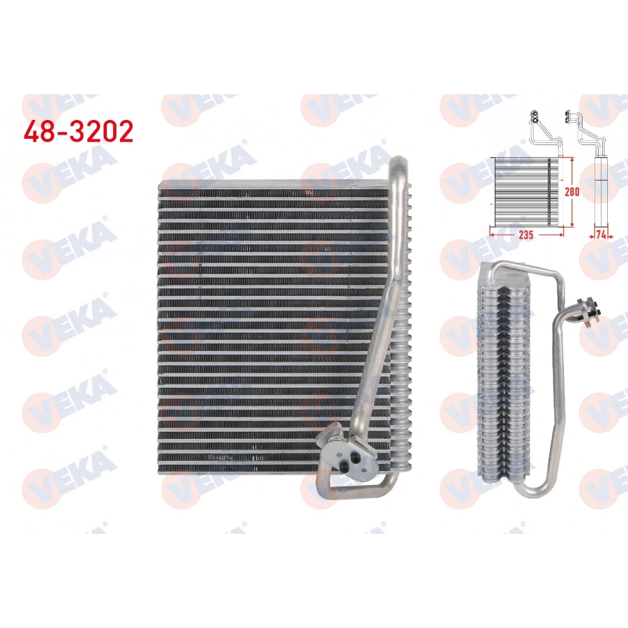 KLIMA EVAPORATORU BORULU 280X235X74 OPEL ASTRA G 1.4 16v - 1.6 16v 2005-2009 / ASTRA F CLASSIC 1.4i 1998-2002 / ZAFIRA A 1.6 16v - 1.8 16v - 2.0 DTI 1999-2005